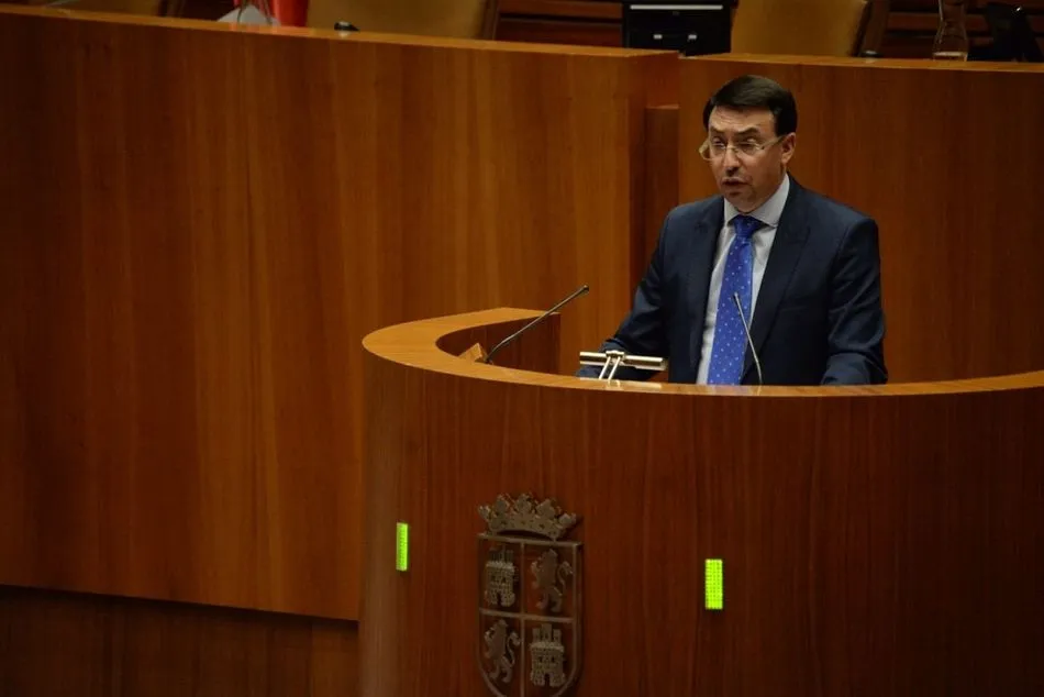 Fernando Pablos durante su intervención en las Cortes de Castilla y León