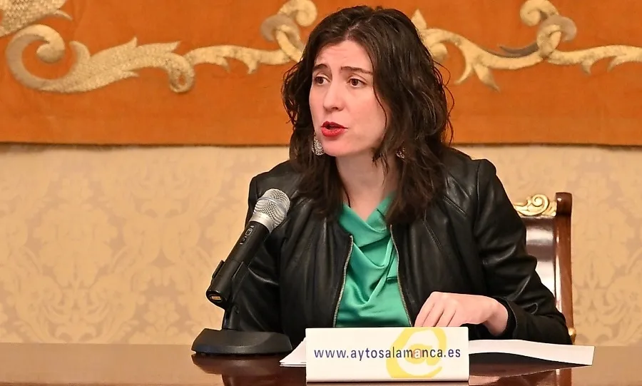 La concejal de Medio Ambiente de Salamanca, Miryam Rodríguez, en la presentación de esta iniciativa