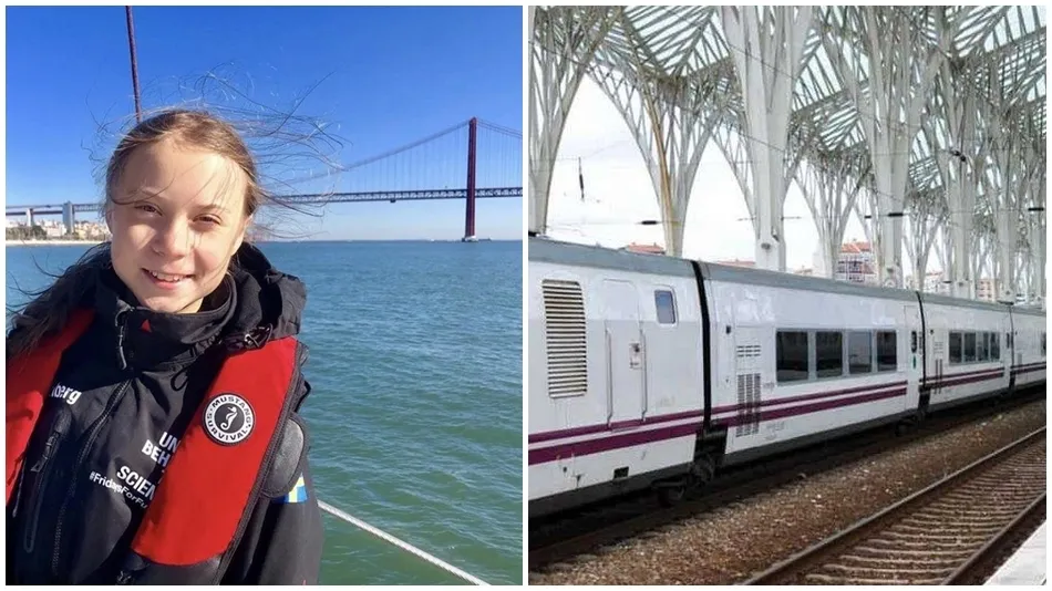 Parece ser que finalmente Greta Thunberg ha elegido el tren para viajar de Lisboa a Madrid/ REDES SOCIALES