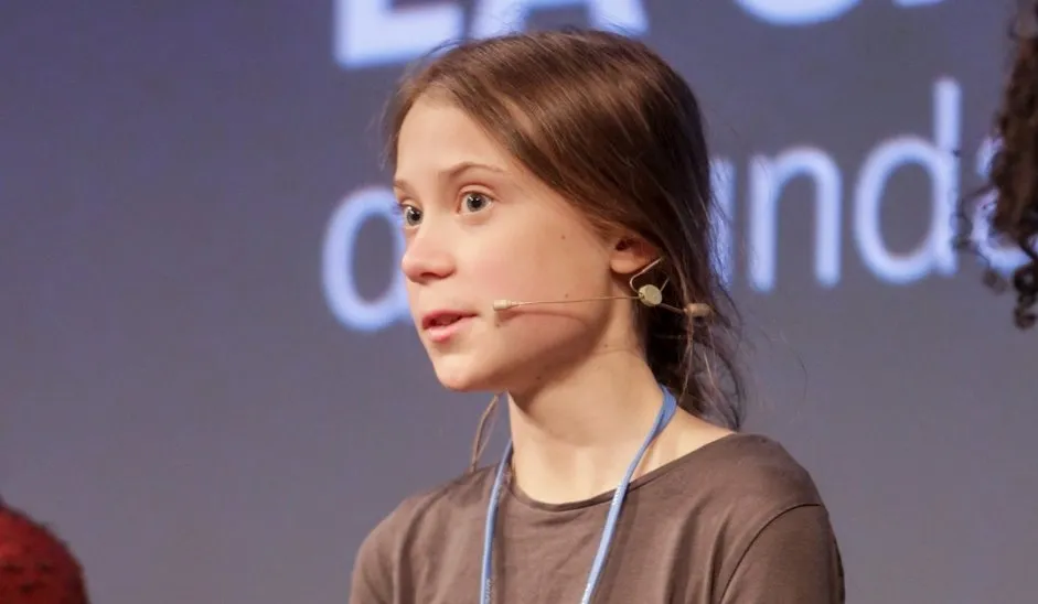 Rueda de prensa de la activista sueca Greta Thunberg en la Casa Encendida de Madrid previa a la manifestación por el clima que marchará por la capital a 6 de diciembre de 2019. Foto de Ricardo Rubio-EP