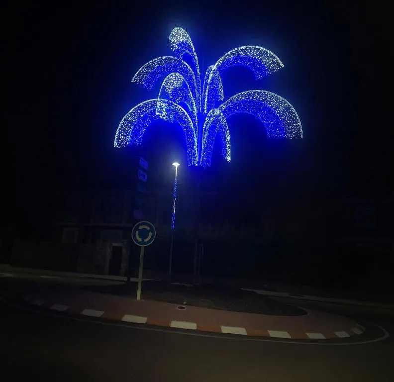 Foto 3 - Espectacular c&uacute;pula y nacimiento luminosos en la plaza del Ayuntamiento de Santa Marta