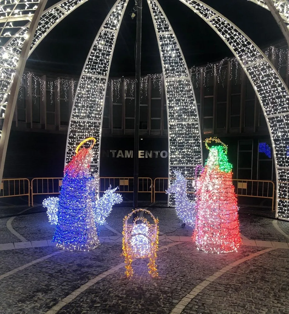 Foto 4 - Espectacular c&uacute;pula y nacimiento luminosos en la plaza del Ayuntamiento de Santa Marta