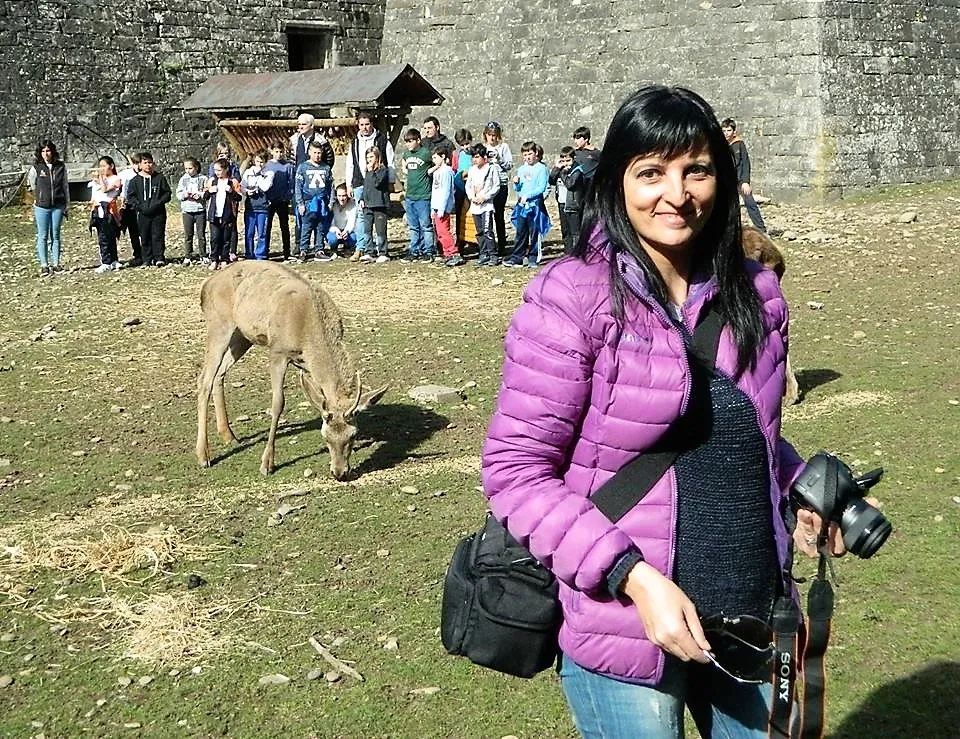 Con los ciervos de la Ciudadela de Jaca