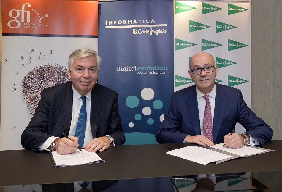 Vincent Rouaix, presidente y CEO del grupo Gfi_ Jesús Nuño de la Rosa, presidente de IECISA