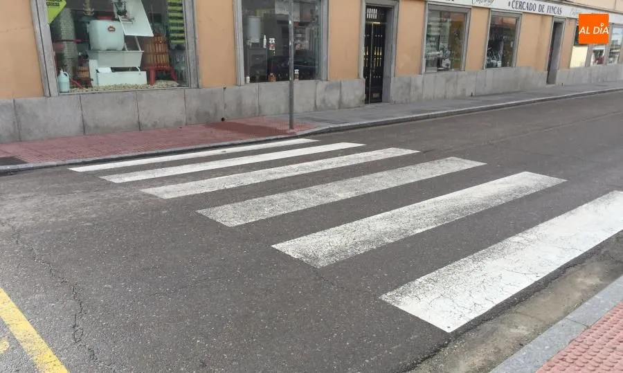 Paso de peatones entre las calles Carmen y Nuestra Señora, en Peñaranda
