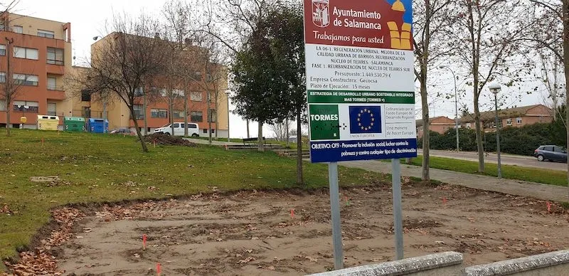 Emplazamiento donde se construirá la zona de juegos infantiles