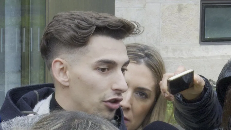 El exjugador de La Arandina Carlos Cuadrado hace declaraciones a los medios tras ser condenado a 38 años de cárcel por agresión sexual - EUROPA PRESS