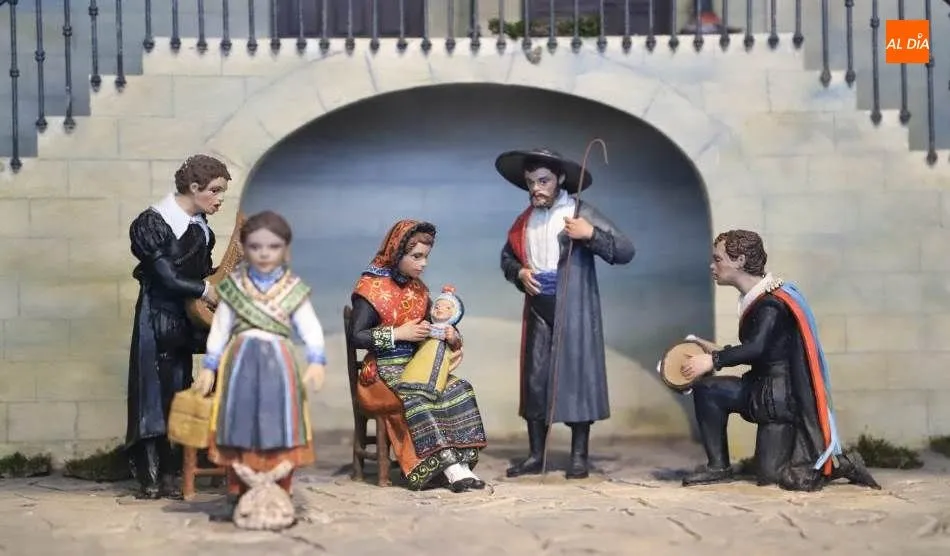 Portal del belén salmantino de la Diputación, que se puede visitar en el patio de la Salina. Foto de Lydia González