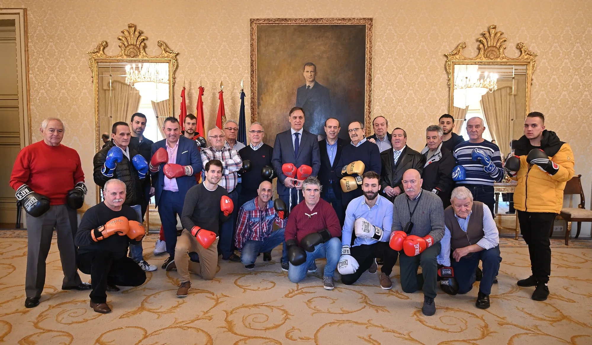Recepción de los boxeadores históricos de Salamanca, en el Ayuntamiento