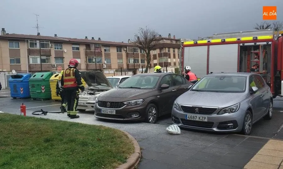 Foto 2 - Los Bomberos sofocan el incendio de un veh&iacute;culo en el barrio de Puente Ladrillo