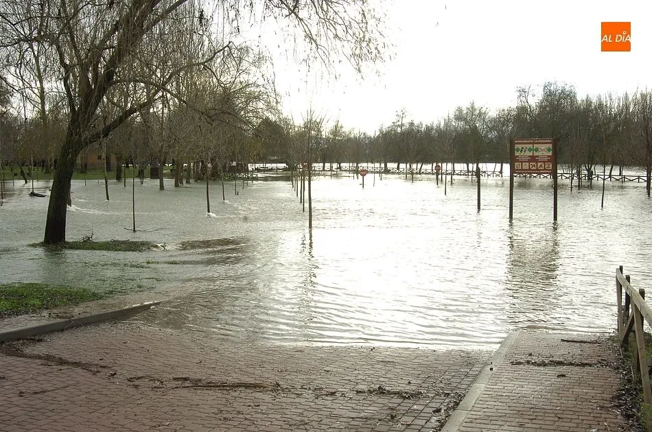 Foto 6 - Lenta pero progresiva bajada caudal del &Aacute;gueda, que mantiene la situaci&oacute;n de alerta  