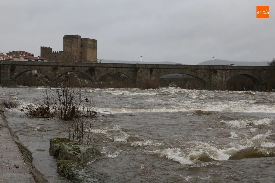 Foto 5 - La fuerte crecida del r&iacute;o Tormes inunda una docena de casas en Puente del Congosto