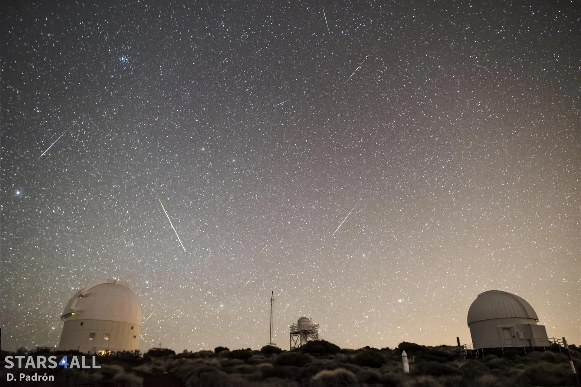 Meteoros de las Cuadrántidas registrados en el Observatorio del Teide (IAC) en la madrugada del 4 de enero de 2017 / IAC