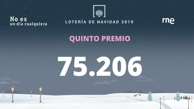 El 75.206, el primer quinto premio del Sorteo de Navidad 2019, recae en una administración de Soria