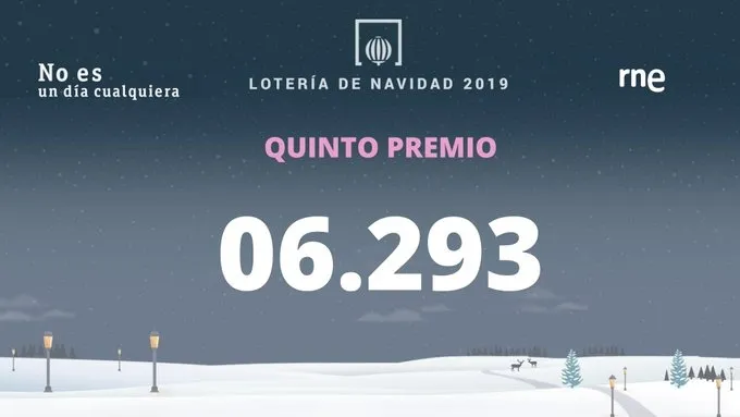 El 06.293, segundo quinto premio del Sorteo de Navidad 2019, muy repartido