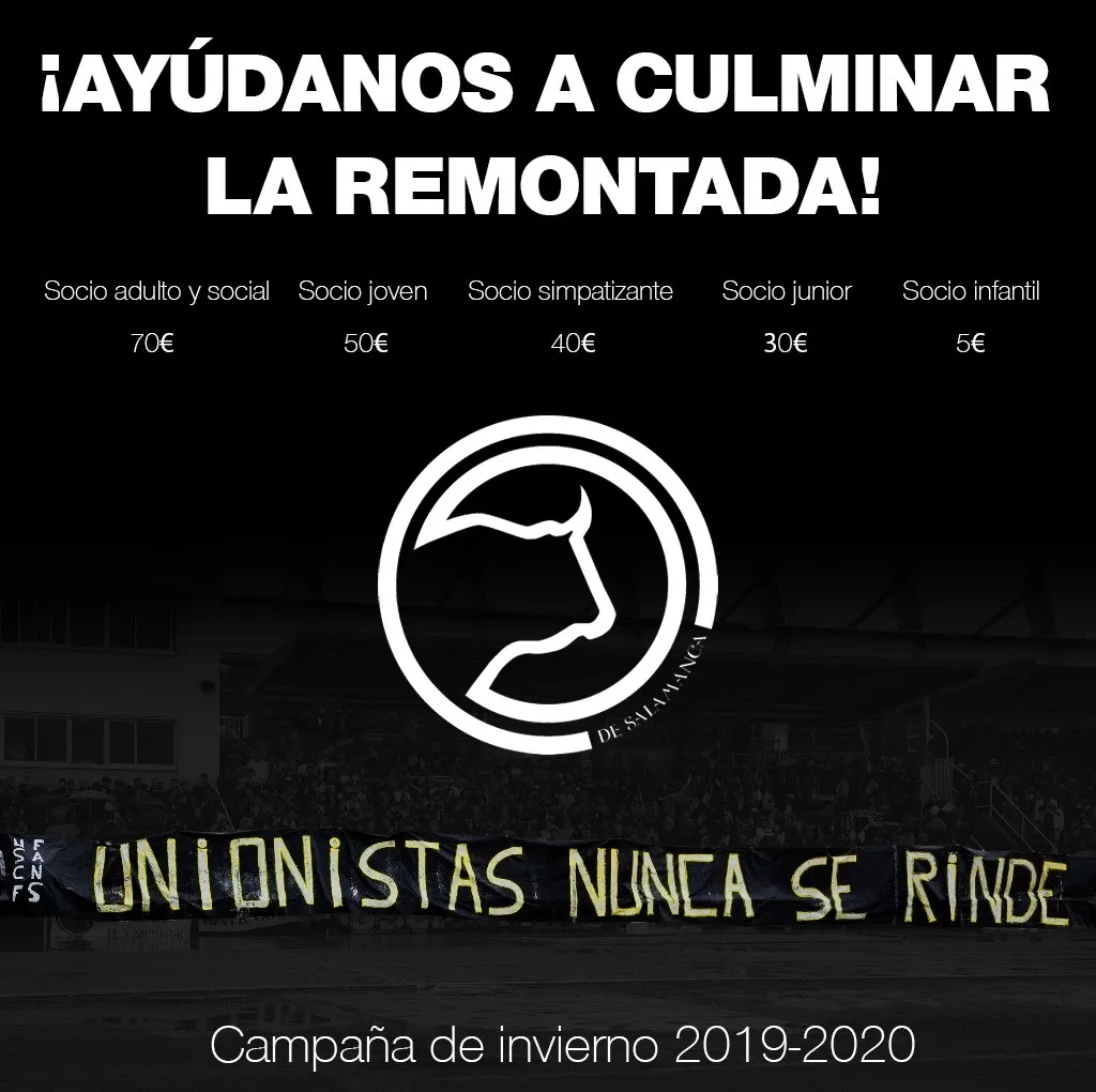 Cartel promocional para la campaña de socios de invierno / Unionistas CF
