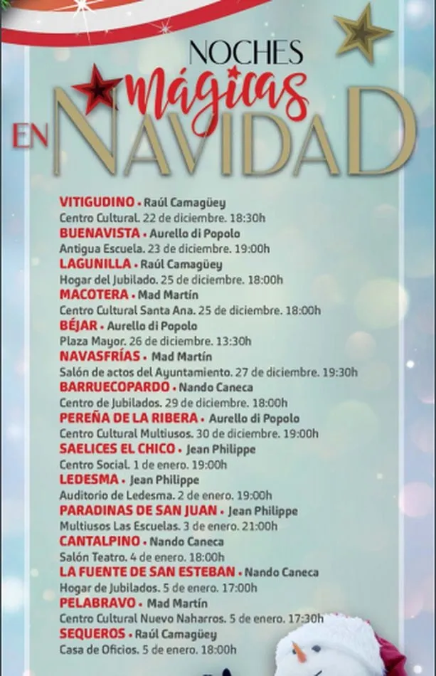 Foto 2 - El ciclo 'Noches M&aacute;gicas en Navidad' llega hasta enero a 15 municipios  