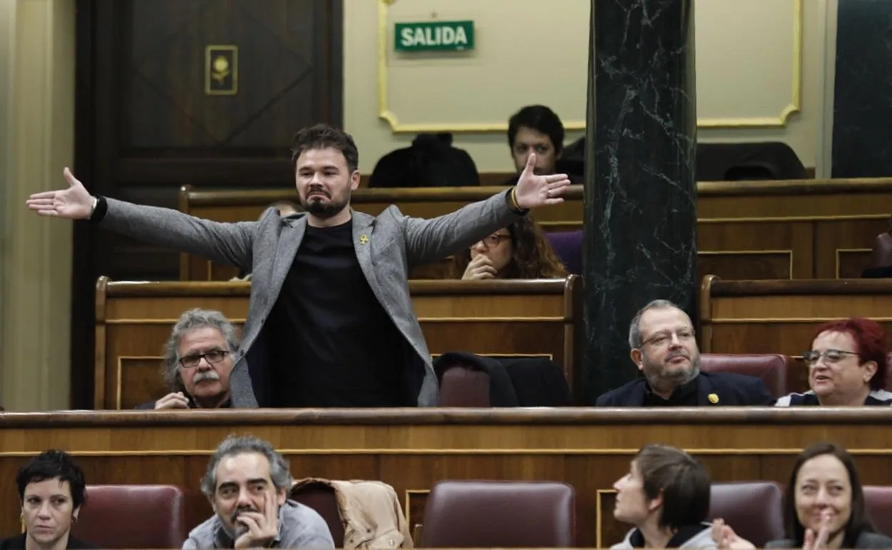 Gabriel Rufián en el Congreso. Foto: Archivo
