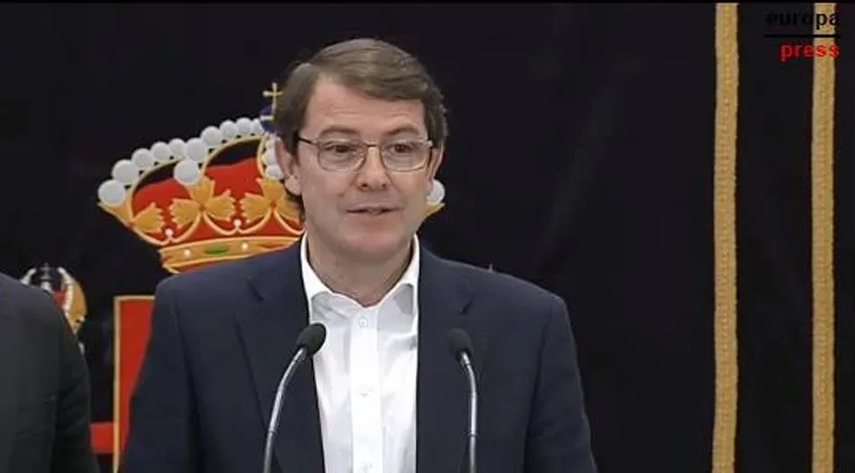Mañueco aplaude el discurso del Rey al pedir moderación y animar a mantenerse unidos en los...