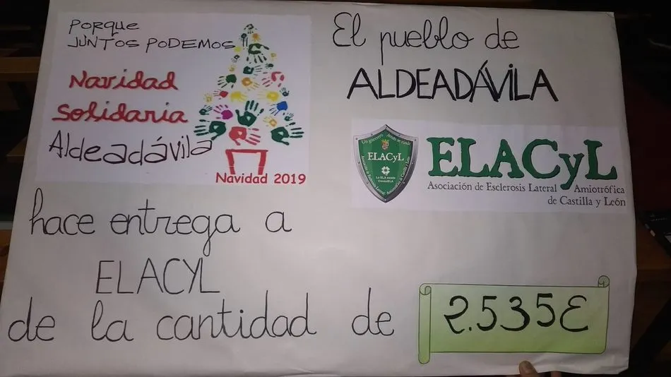 Foto 2 - Aldead&aacute;vila derrocha solidaridad a favor de la asociaci&oacute;n de ELACyL con 2.535 euros recaudados  