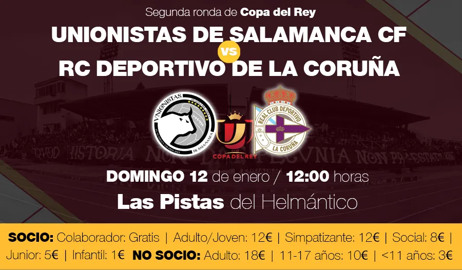 Unionistas prepara promociones para el partido ante el Depor