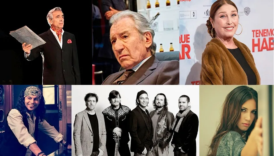 Imanol Arias, José Sacristán, Verónica Forqué, El Arrebato, Los Secretos e India Martínez