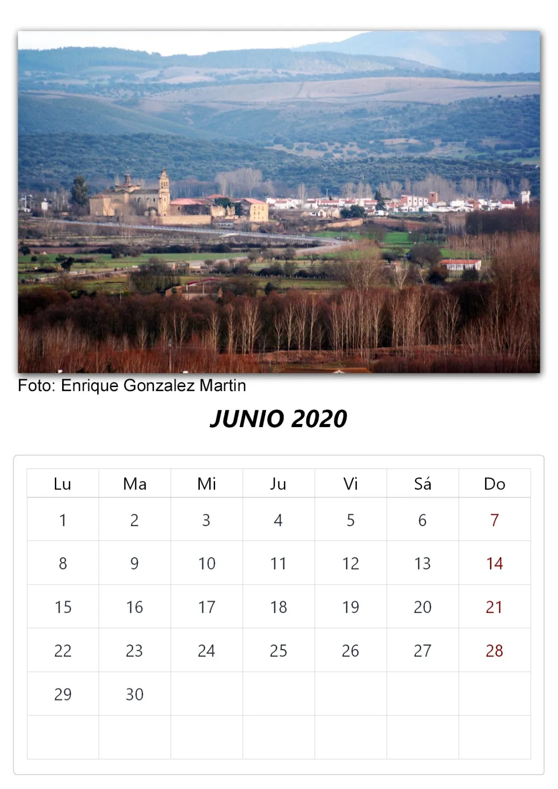 Foto 8 - Enrique Gonz&aacute;lez crea un calendario 100% mirobrigense con rincones y eventos de la ciudad  
