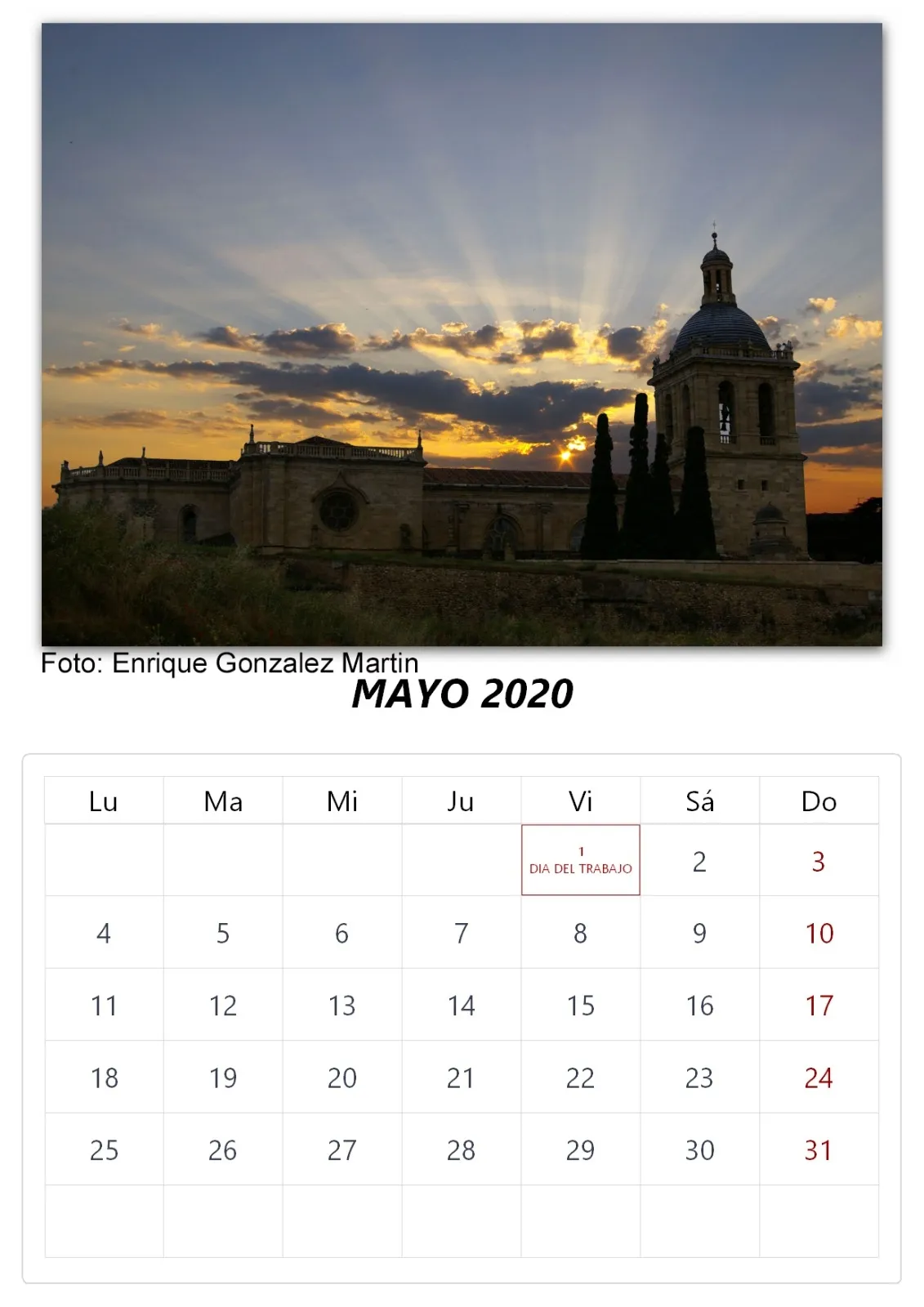 Foto 9 - Enrique Gonz&aacute;lez crea un calendario 100% mirobrigense con rincones y eventos de la ciudad  