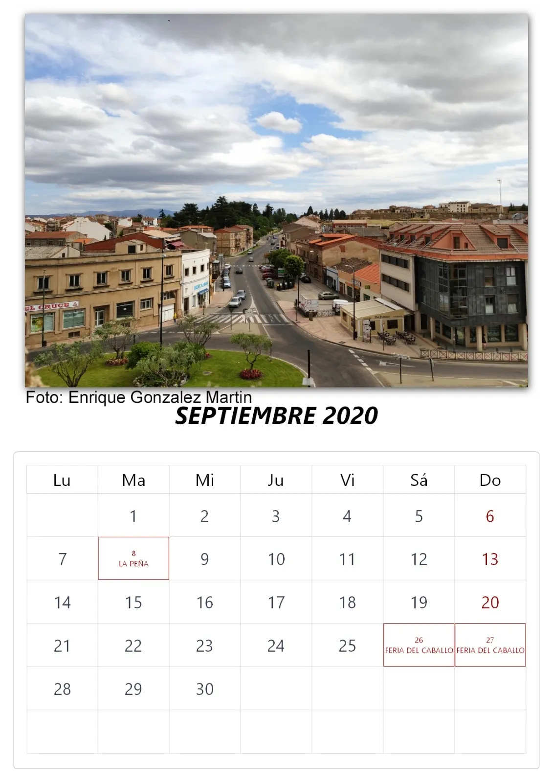 Foto 5 - Enrique Gonz&aacute;lez crea un calendario 100% mirobrigense con rincones y eventos de la ciudad  