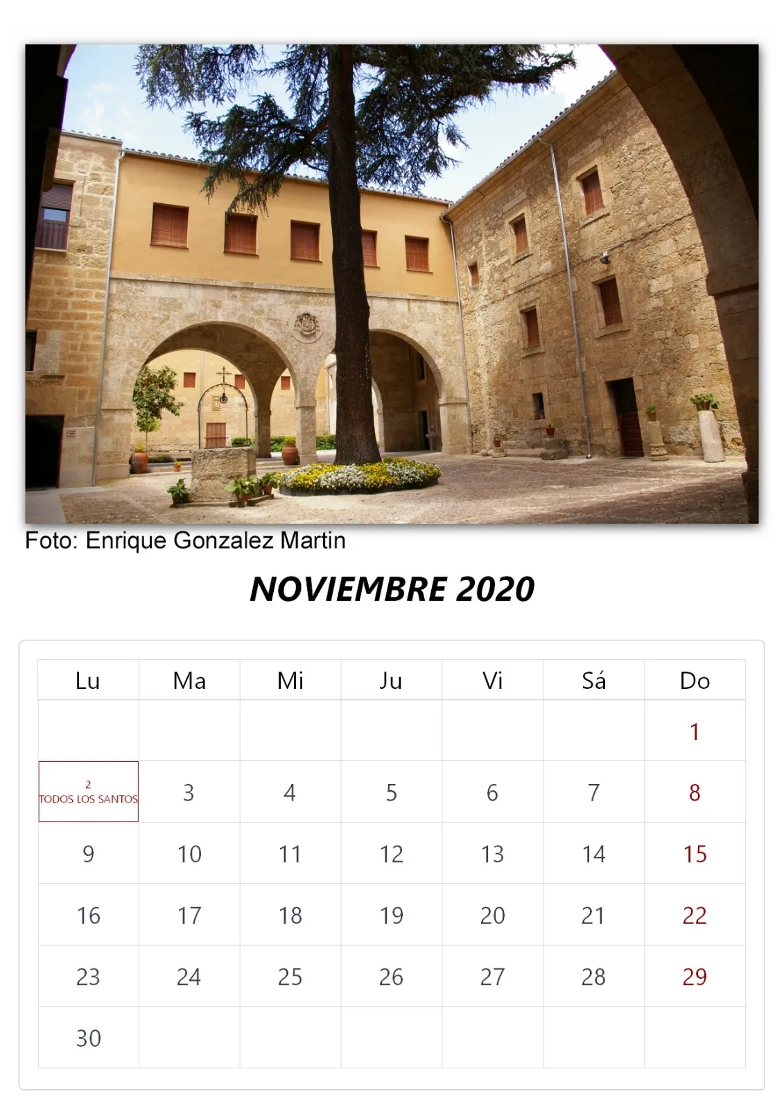Foto 3 - Enrique Gonz&aacute;lez crea un calendario 100% mirobrigense con rincones y eventos de la ciudad  