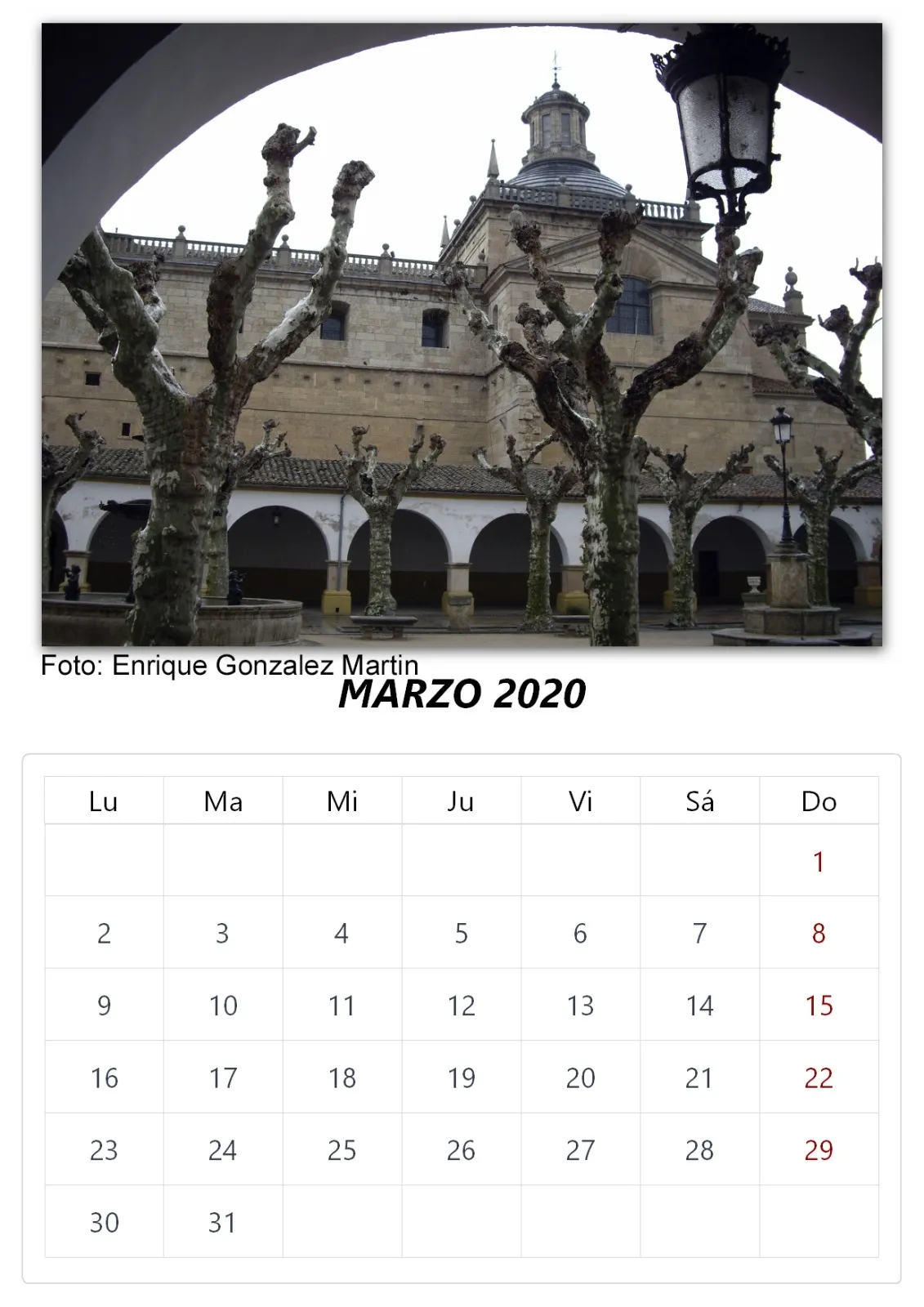 Foto 11 - Enrique Gonz&aacute;lez crea un calendario 100% mirobrigense con rincones y eventos de la ciudad  