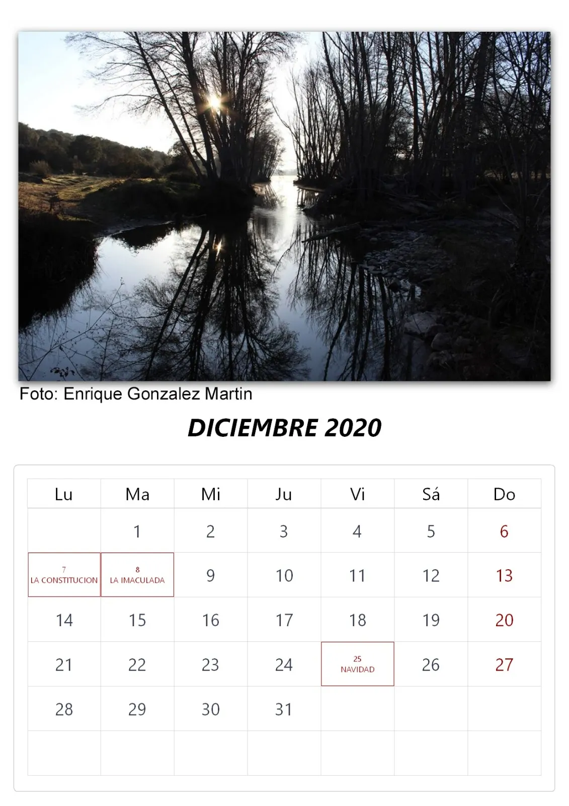 Foto 2 - Enrique Gonz&aacute;lez crea un calendario 100% mirobrigense con rincones y eventos de la ciudad  