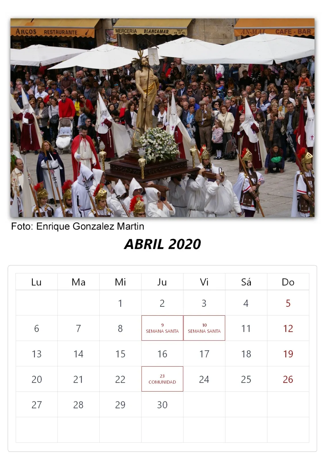 Foto 10 - Enrique Gonz&aacute;lez crea un calendario 100% mirobrigense con rincones y eventos de la ciudad  