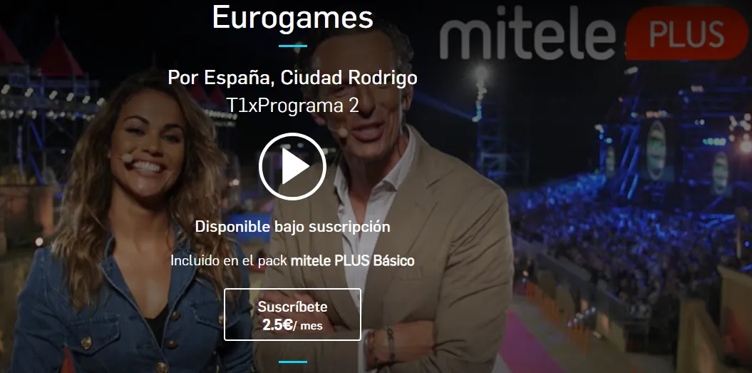 Mediaset sube a su plataforma mitele PLUS el programa de Eurogames de Ciudad Rodrigo  