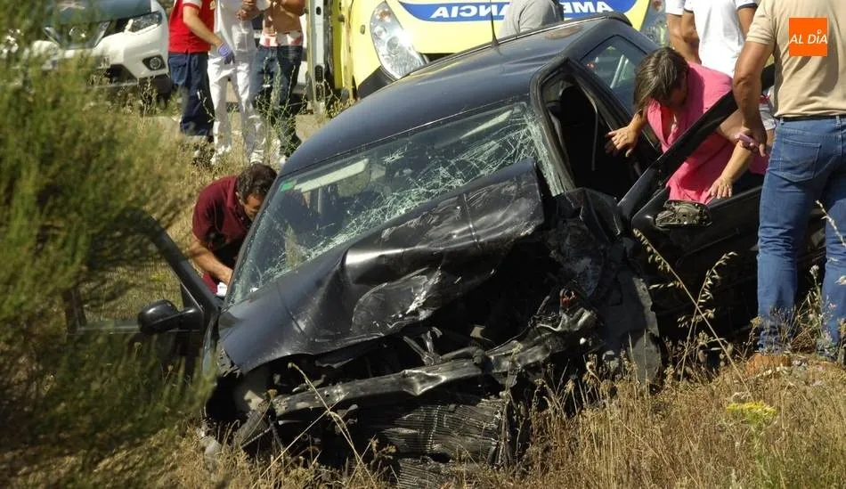 Uno de los accidentes sufridos en Salamanca el pasado 2019
