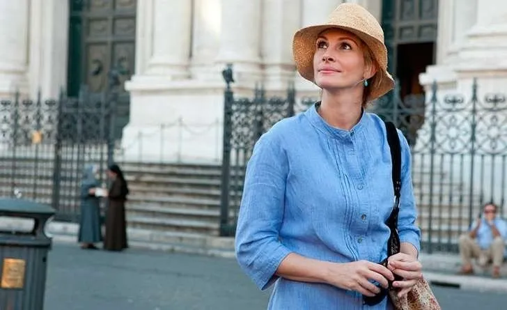 Julia Roberts en Roma durante un fotograma de la película Come, reza y ama