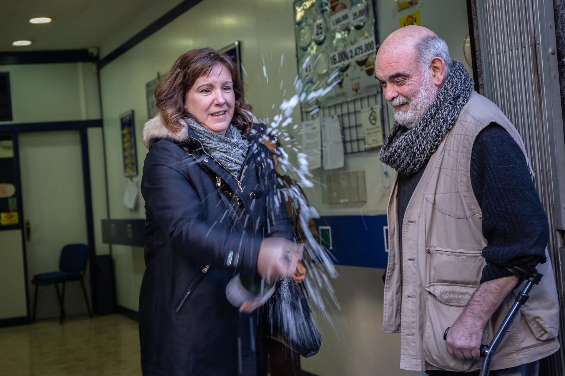 Unos premiados en un sorteo pasado