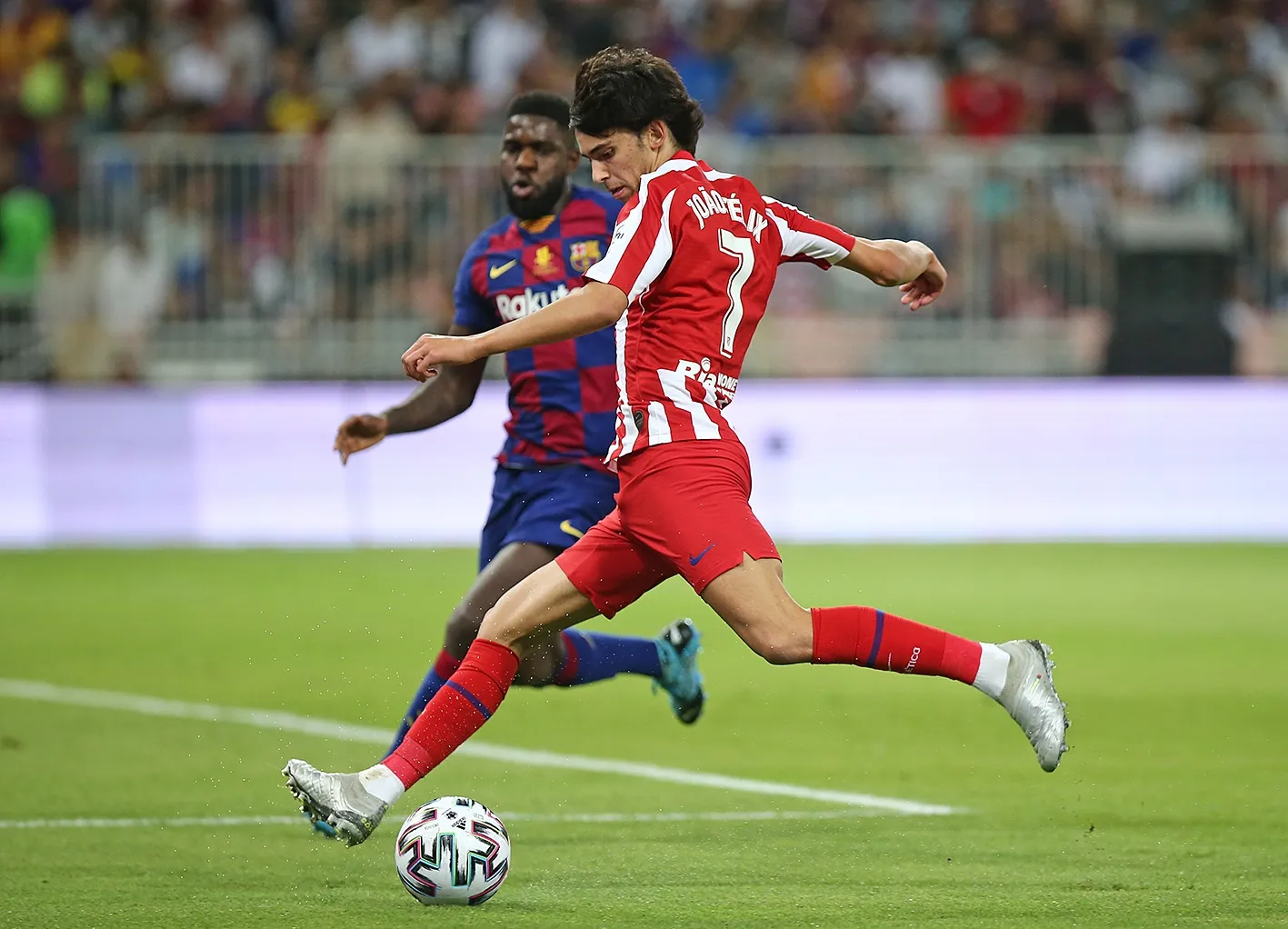 Joao Felix, ante Umtiti / RFEF