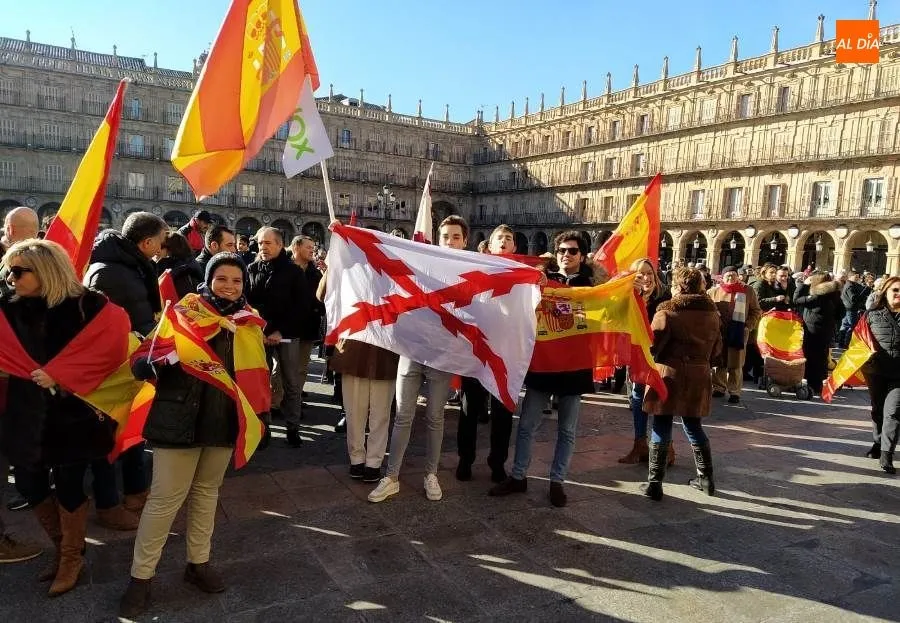 Foto 5 - Cerca de 500 salmantinos se unen a la movilizaci&oacute;n de Vox para exigir al Gobierno respeto a Espa&ntilde;a