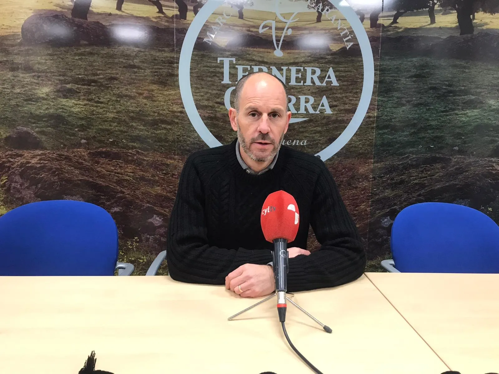 Jabi Luaces durante la rueda de prensa