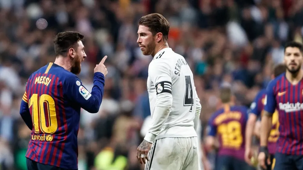 Messi se encara con Sergio Ramos