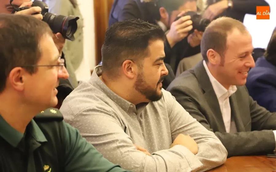 Miguel Ángel Sandoval, presidente de Unionistas, en la reunión de la Subdelegación del Gobierno. Foto de Lydia González