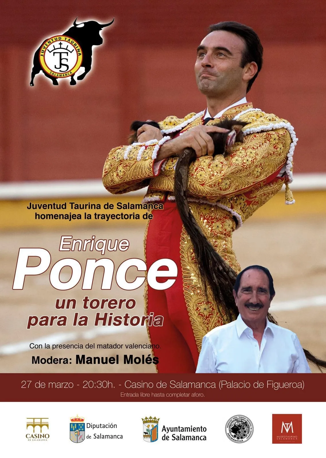 Foto 2 - Enrique Ponce estar&aacute; en Salamanca con Juventud Taurina el pr&oacute;ximo 27 de marzo