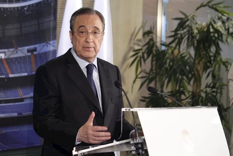 Florentino, durante un acto del Madrid