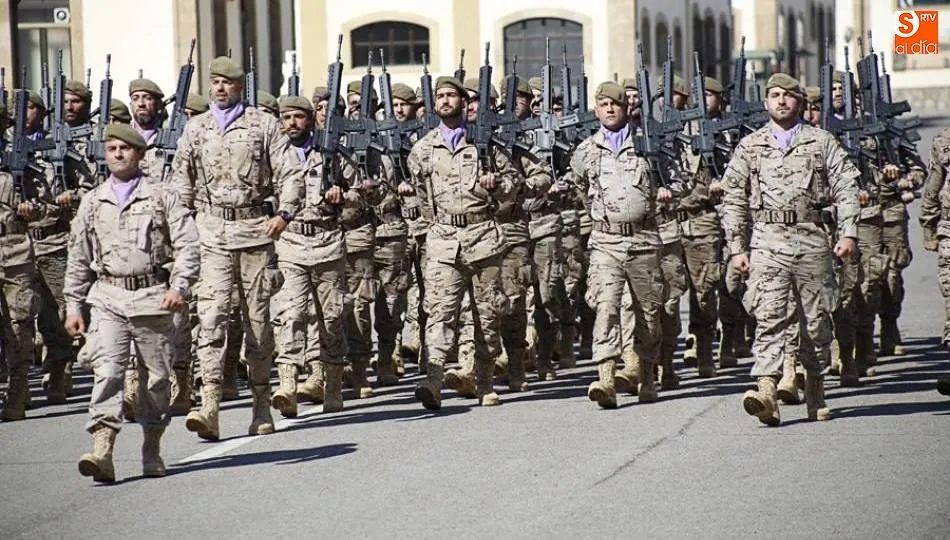 Soldados del Ejército de Tierra acuartelados en Salamanca