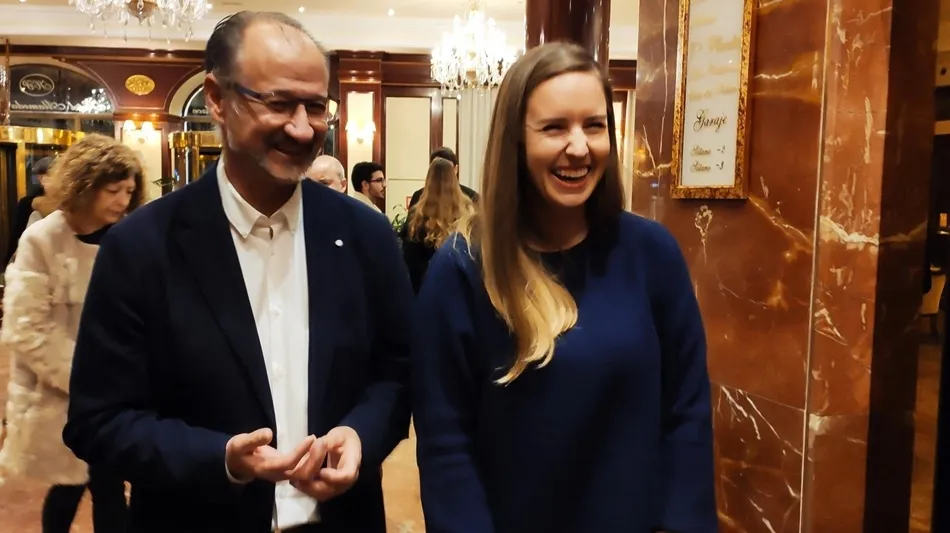Melisa Rodríguez, portavoz de la gestora de Ciudadanos, acompañada de Luis Fuentes, presidente de las Cortes. Foto: EP