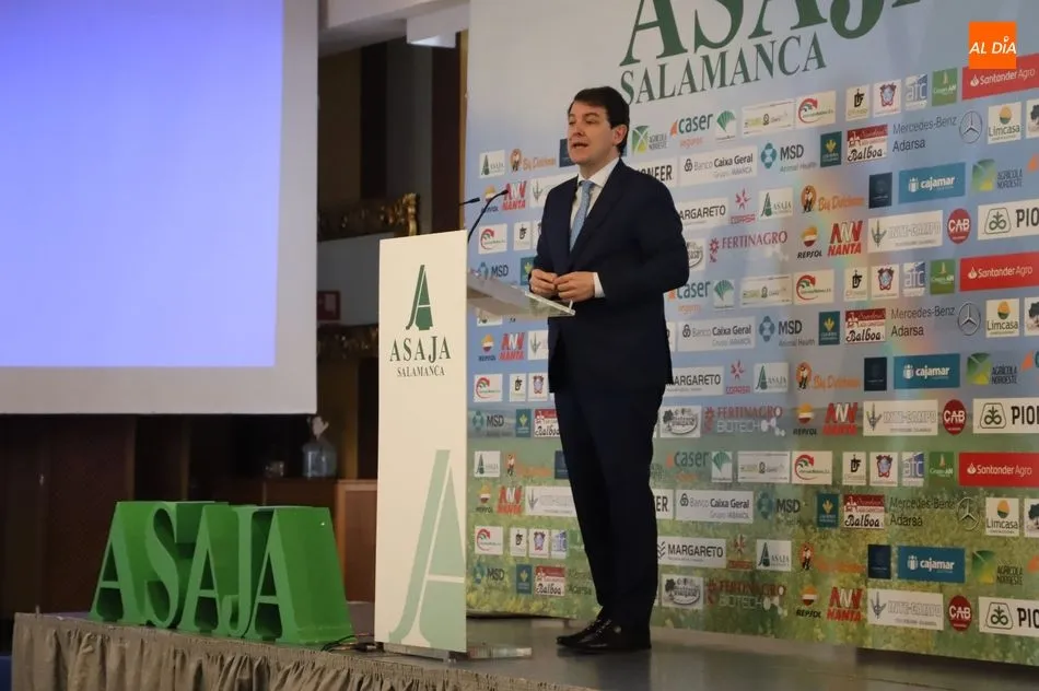 Mañueco, este lunes en la inauguración de la nueva sede de Asaja en Salamanca | Lydia González