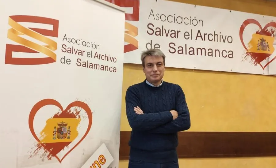 El presidente Salvar el Archivo, Policarpo Sánchez ha animado a todos los defensores de la labor que desempeña la asociación y de la unidad de España a que acudan a esta cita. Foto EP