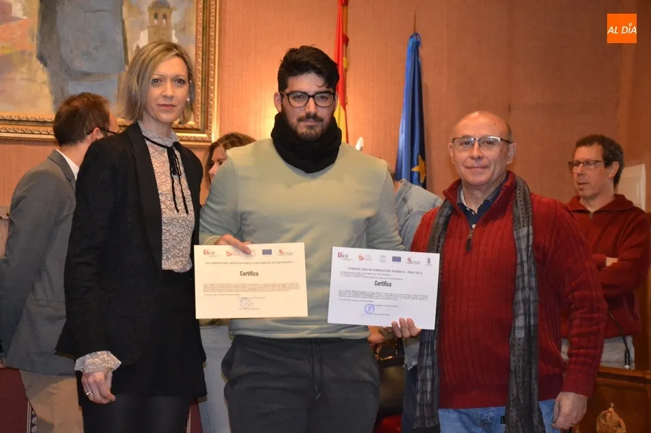 Foto 7 - Entregados los diplomas a los 7 alumnos de la acci&oacute;n &lsquo;Ciudad Rodrigo en Verde&rsquo;  