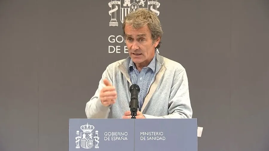El director del Centron de Coordinacion de Alertas y Emergencias Sanitarias del Ministerio de Sanidad, Fernando Simón, en rueda de prensa en el Ministerio de Sanidad. Foto de Moncloa